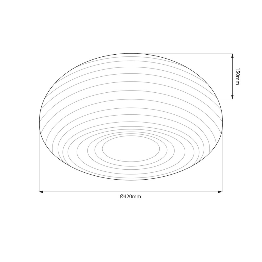 Plafonnier PULSO 3xE27/15W/230V Ø 42 cm, blanc