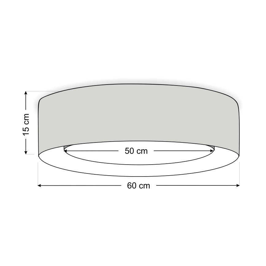 Plafonnier PURO 2x E27/40 W/230 V Ø 60 cm beige
