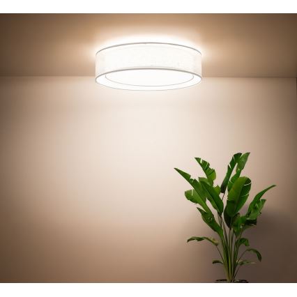 Plafonnier PURO 2x E27/40W/230V Ø 60 cm blanc