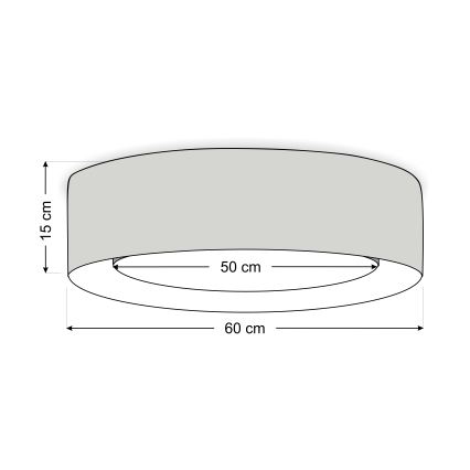 Plafonnier PURO 2x E27/40W/230V Ø 60 cm blanc