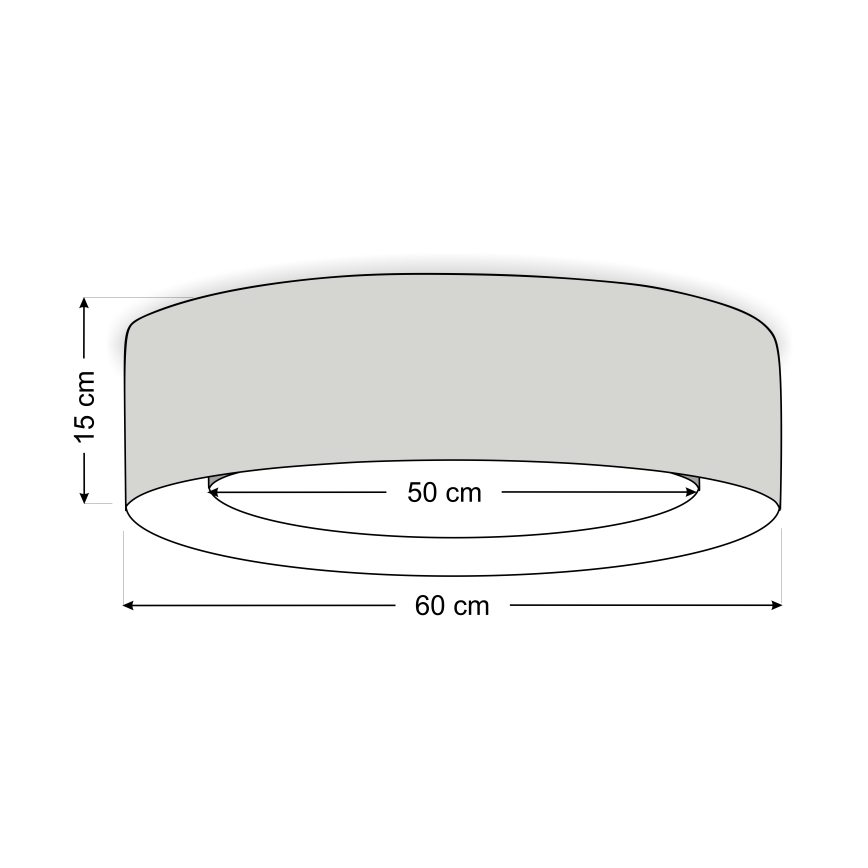 Plafonnier PURO 2x E27/40W/230V Ø 60 cm blanc
