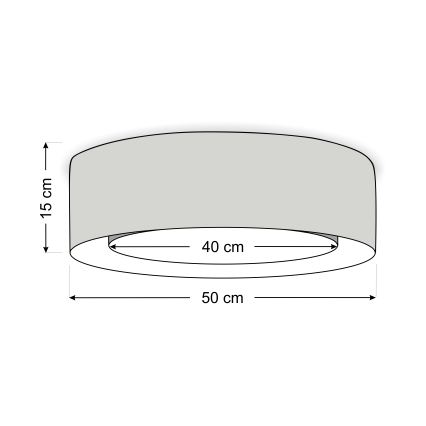 Plafonnier PURO 2xE27/40W/230V Ø 50 cm beige