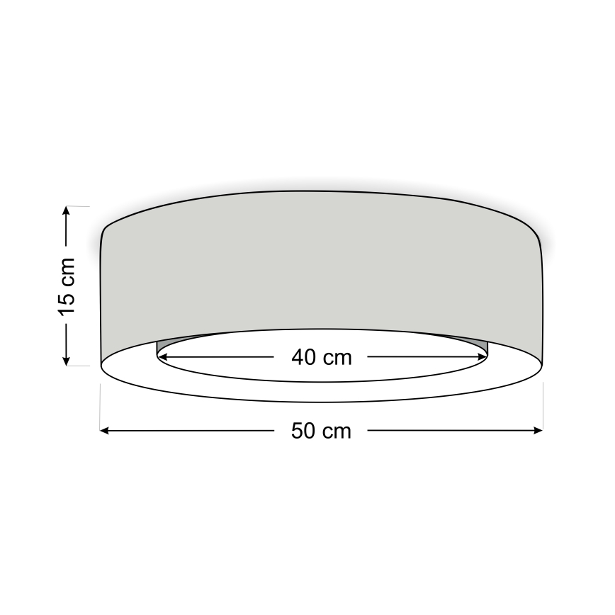 Plafonnier PURO 2xE27/40W/230V Ø 50 cm beige