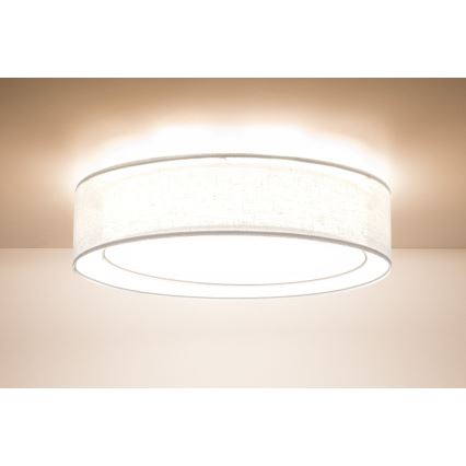 Plafonnier PURO 2xE27/40W/230V Ø 50 cm blanc