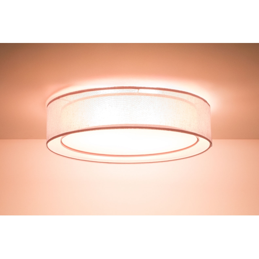 Plafonnier PURO 2xE27/40W/230V, Ø 50 cm, rose