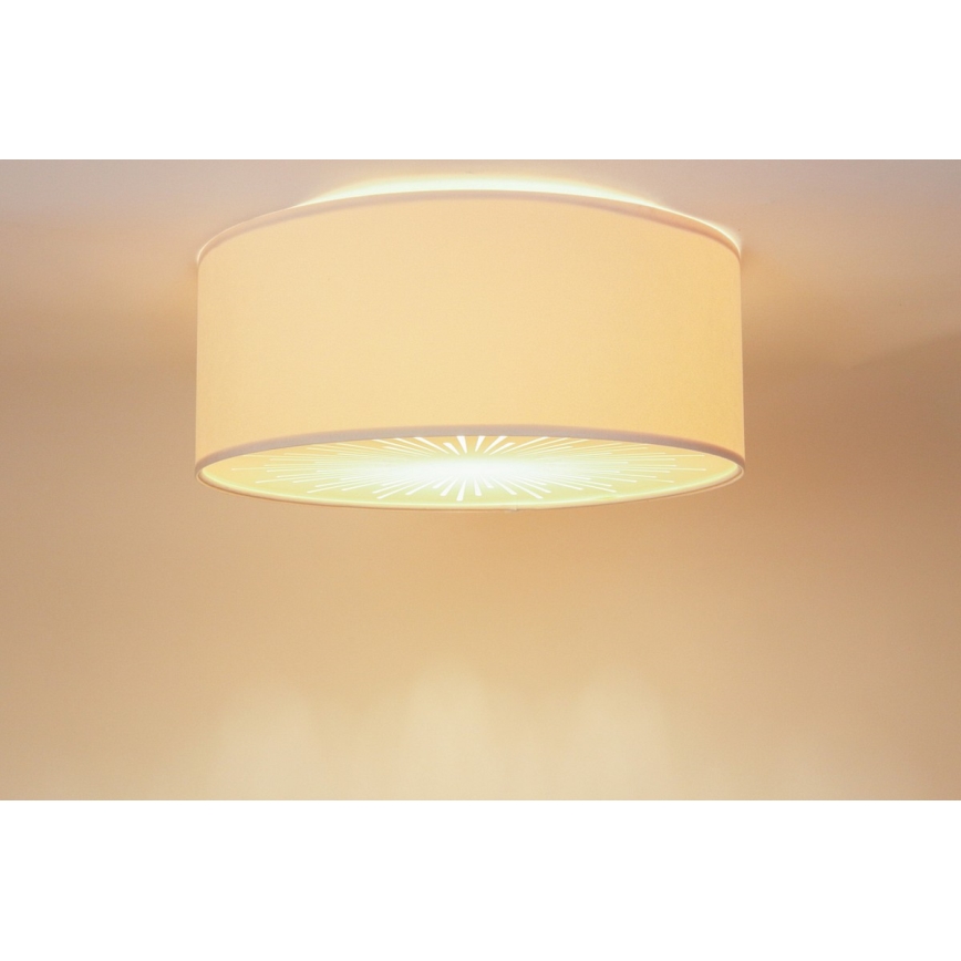 Plafonnier RAYS 2xE27/60W/230V d. 60 cm beige