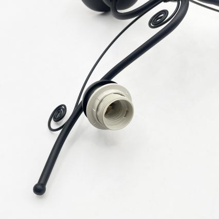 Plafonnier rétro 3xE27/60W/230V noir/blanc
