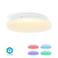 Plafonnier RGBW à intensité variable salle de bain SmartLife LED/18W/230V 2700-6500K IP44 Wi-Fi Tuya