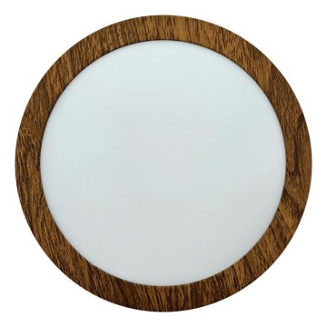 Plafonnier RING LED/12W/230V 4200K d. 16 cm marron