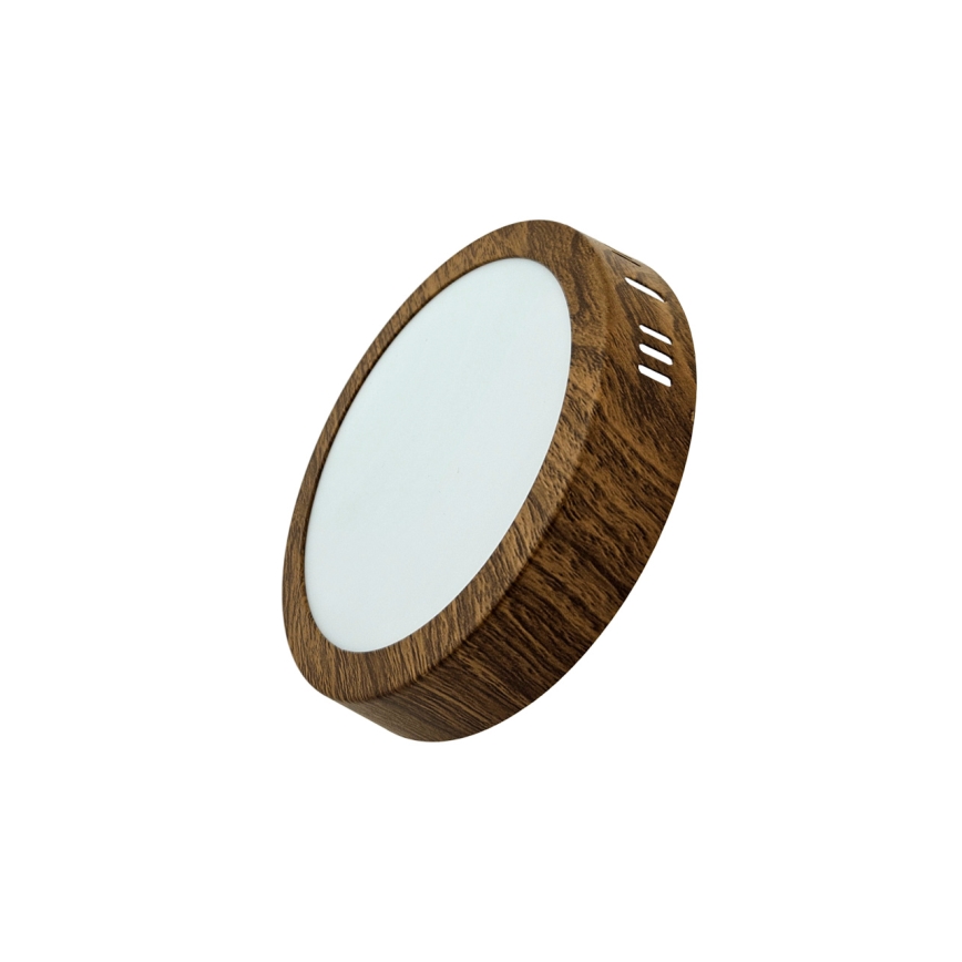 Plafonnier RING LED/12W/230V 4200K d. 16 cm marron
