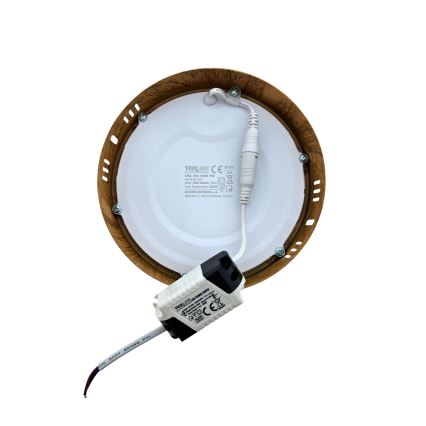 Plafonnier RING LED/12W/230V 4200K d. 16 cm marron