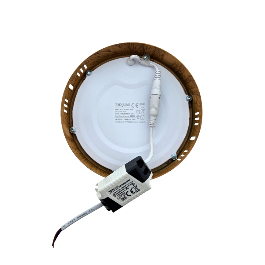 Plafonnier RING LED/12W/230V 4200K d. 16 cm marron