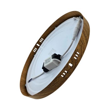 Plafonnier RING LED/24W/230V 4200K d. 28,5 cm marron
