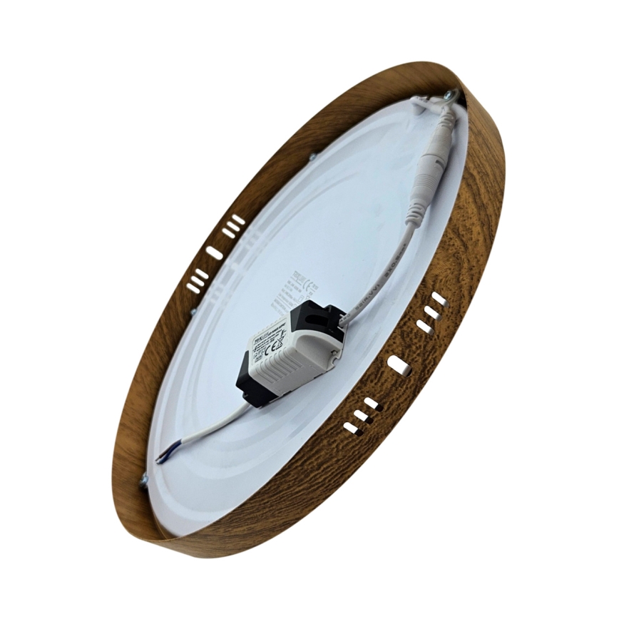 Plafonnier RING LED/24W/230V 4200K d. 28,5 cm marron