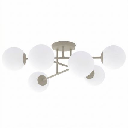 Plafonnier ROMA 6xE14/10W/230V beige