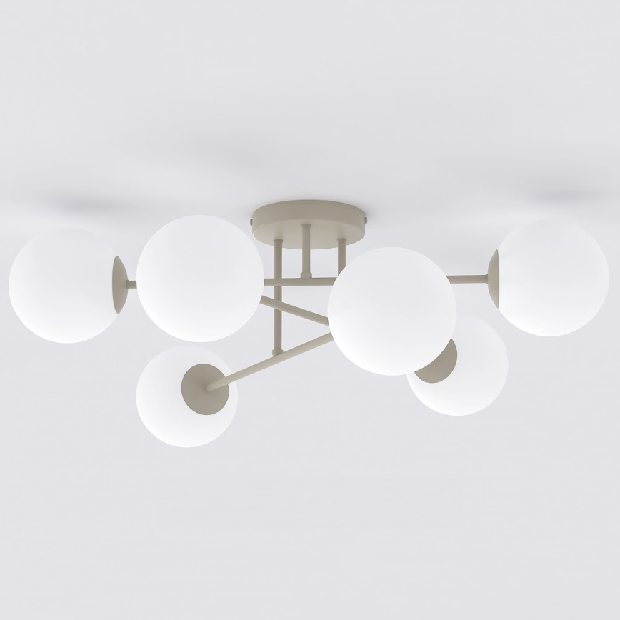 Plafonnier ROMA 6xE14/10W/230V beige