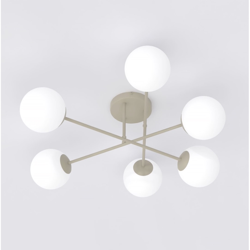 Plafonnier ROMA 6xE14/10W/230V beige