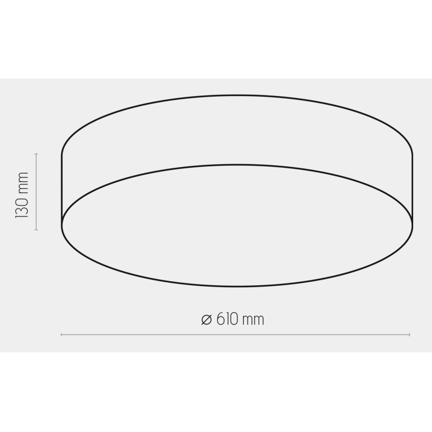 Plafonnier RONDO 4xE27/15W/230V d. 61 cm turquoise
