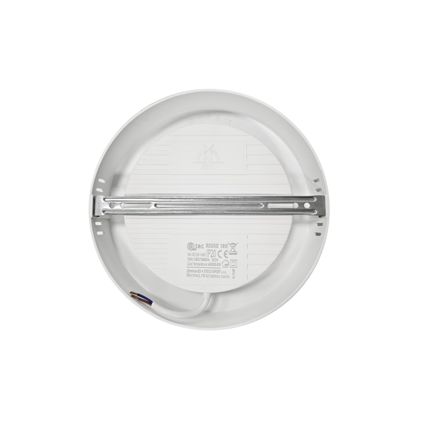 Plafonnier ROUND LED/18W/230V 4000K d. 21,5 cm blanc