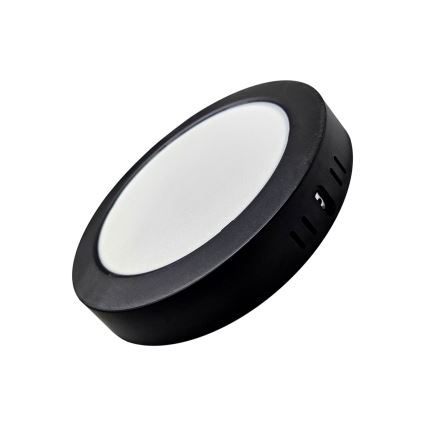 Plafonnier ROUND LED/18W/230V 4000K d. 21,7 cm noir
