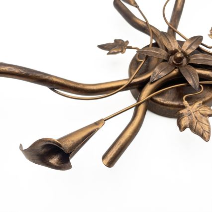 Plafonnier ROZETA 3xE14/40W/230V, finition bronze