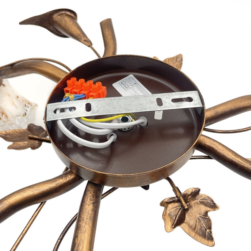 Plafonnier ROZETA 3xE14/40W/230V, finition bronze