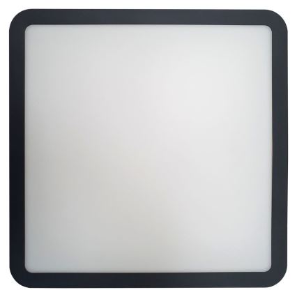 Plafonnier salle de bain avec détecteur ELLÉ LED/24W/230V 3000/4000/6500K 26x26 cm IP54 anthracite