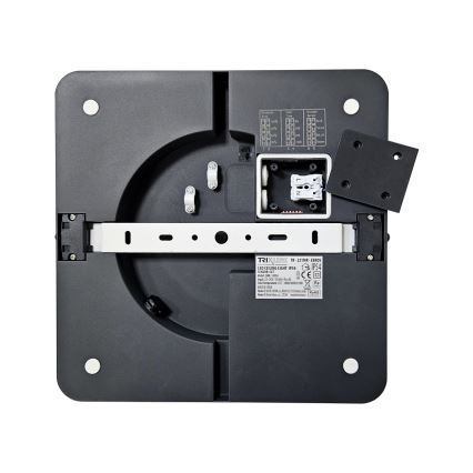 Plafonnier salle de bain avec détecteur ELLÉ LED/24W/230V 3000/4000/6500K 26x26 cm IP54 anthracite