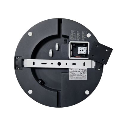 Plafonnier salle de bain avec détecteur ELLÉ LED/24W/230V 3000/4000/6500K d. 26 cm IP54 anthracite