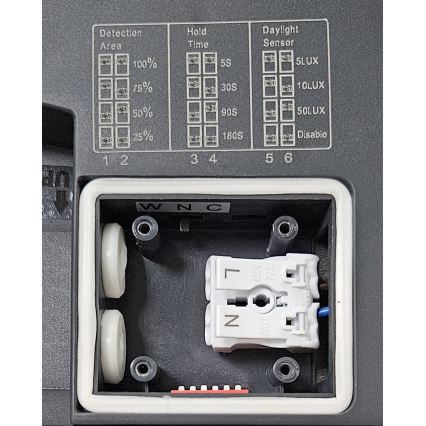 Plafonnier salle de bain avec détecteur ELLÉ LED/24W/230V 3000/4000/6500K d. 26 cm IP54 anthracite