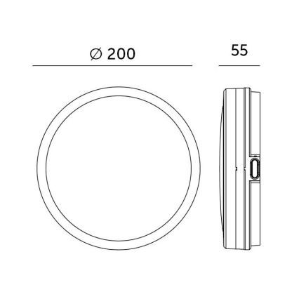 Plafonnier salle de bain avec détecteur LED/12W/230V 3000/4000/6500K IP65 d. 20 cm blanc + télécommande