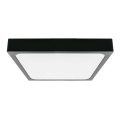 Plafonnier salle de bain avec détecteur LED/18W/230V 4000K IP44 22,5x22,5 cm noir