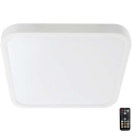 Plafonnier salle de bain avec détecteur LED/18W/230V 4000K IP44 blanc + télécommande