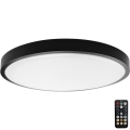 Plafonnier salle de bain avec détecteur LED/24W/230V 4000K IP44 noir + télécommande