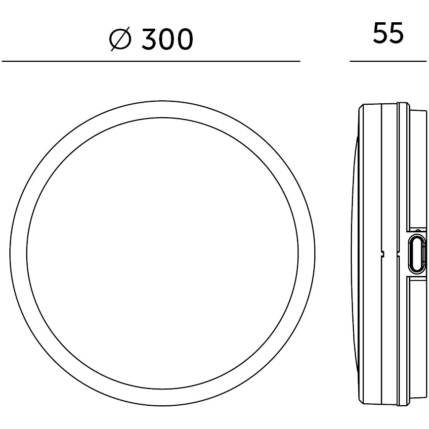 Plafonnier salle de bain avec détecteur NAIROS LED/18W/230V IP65 3000/4000/6500K d. 30 cm blanc + télécommande