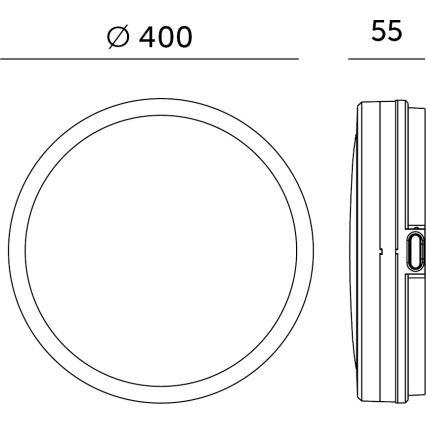 Plafonnier salle de bain avec détecteur NAIROS LED/36W/230V IP65 3000/4000/6500K d. 40 cm blanc + télécommande