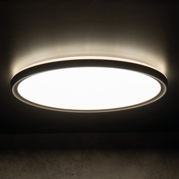 Plafonnier salle de bain AZPO LED/11,8W/230V d. 22,5 cm IP54 noir