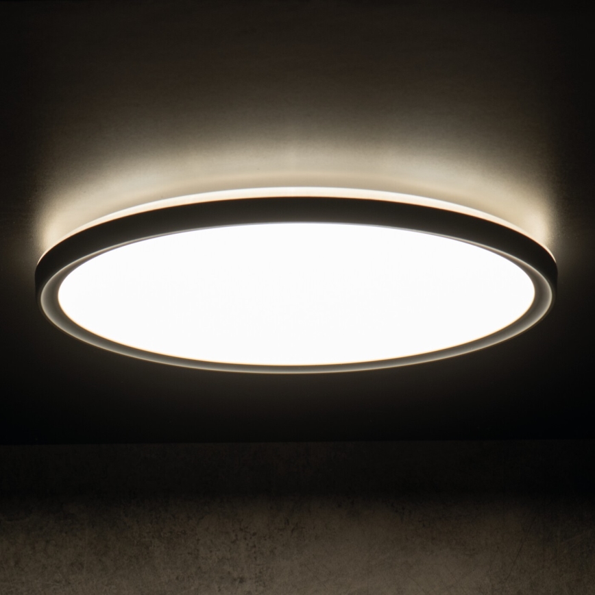 Plafonnier salle de bain AZPO LED/11,8W/230V d. 22,5 cm IP54 noir