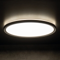 Plafonnier salle de bain AZPO LED/18,5W/230V d. 29 cm IP54 noir