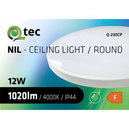 Plafonnier salle de bain CIRCLE LED/12W/230V 4000K d. 25 cm IP44 blanc