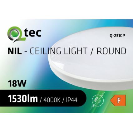 Plafonnier salle de bain CIRCLE LED/18W/230V 4000K d. 30 cm IP44 blanc