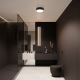 Plafonnier salle de bain CLEO 2xE27/24W/230V d. 30 cm noir IP54