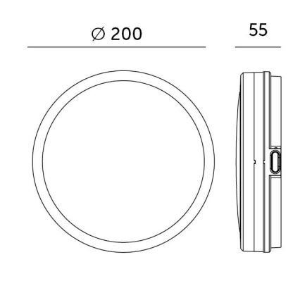 Plafonnier salle de bain LED/12W/230V 3000/4000/6500K IP65 d. 20 cm blanc