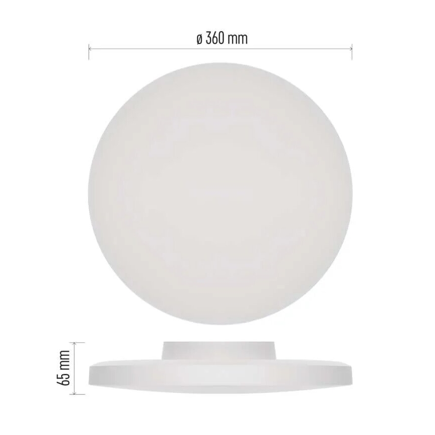 Plafonnier salle de bain LED/18W/230V 3000/4000/5700K IP55 blanc