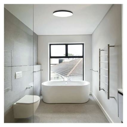 Plafonnier salle de bain LED/18W/230V 3000/4000/5700K IP55 noir
