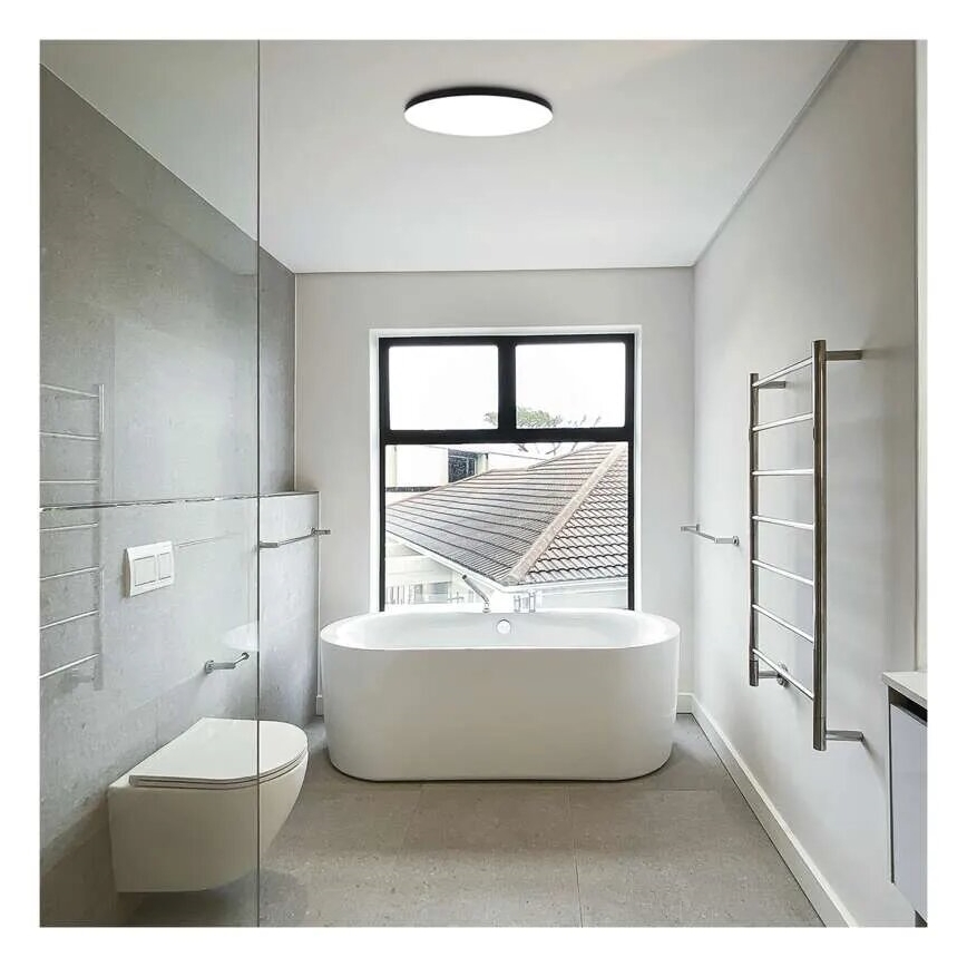 Plafonnier salle de bain LED/18W/230V 3000/4000/5700K IP55 noir