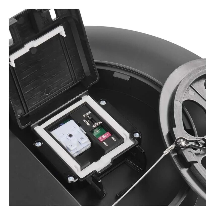 Plafonnier salle de bain LED/18W/230V 3000/4000/5700K IP55 noir