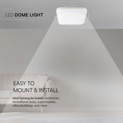 Plafonnier salle de bain LED/18W/230V 3000K IP44 blanc