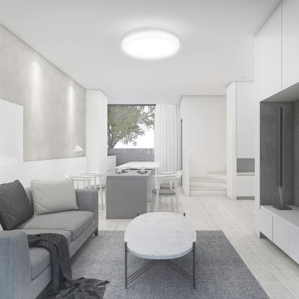 Plafonnier salle de bain LED/18W/230V 4000K IP44 d. 22,5 cm blanc