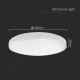 Plafonnier salle de bain LED/18W/230V 6500K IP44 blanc